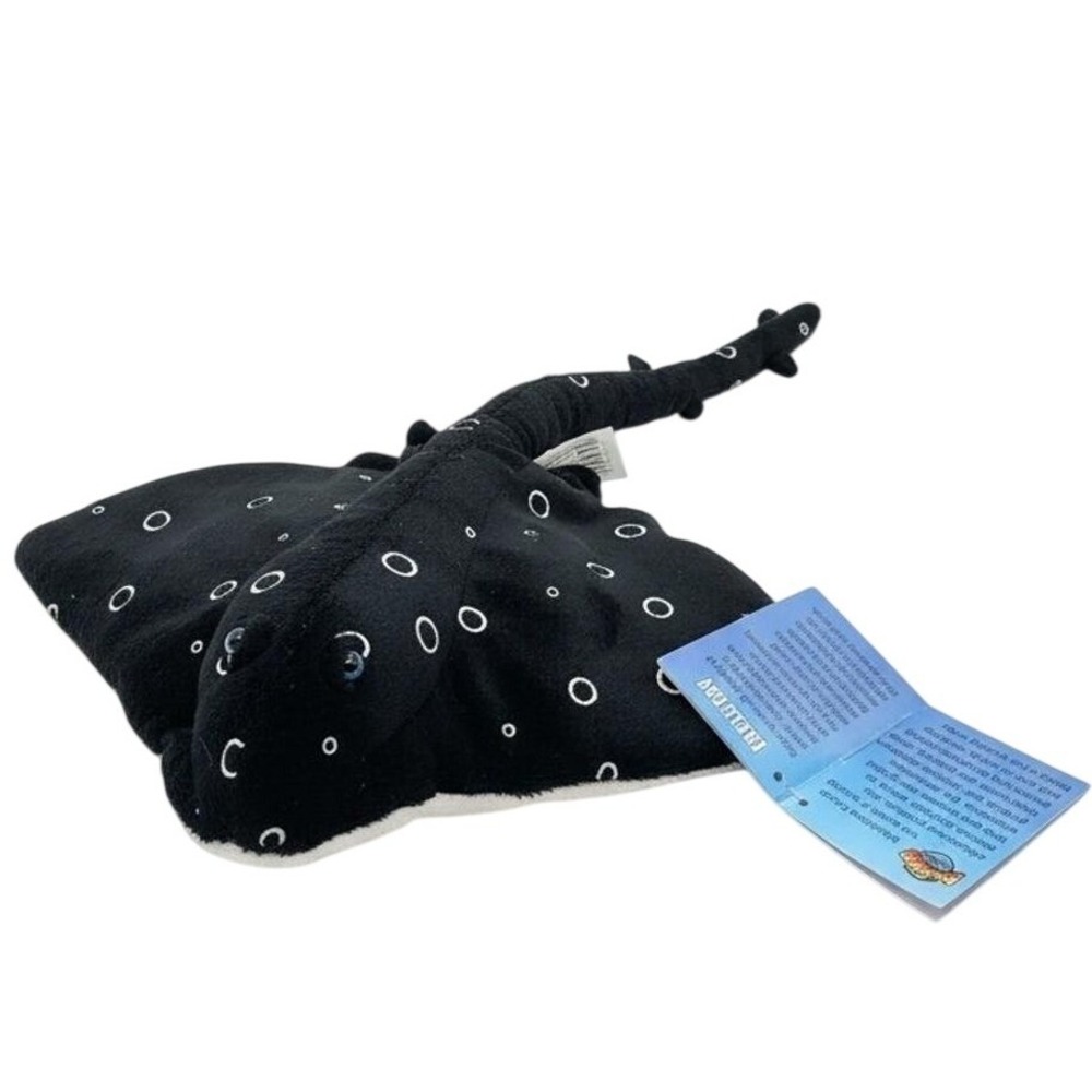 Adventure Planet Spotted Eagle Ray Plush Black White Aquatic Stuffed Animal NWT‎